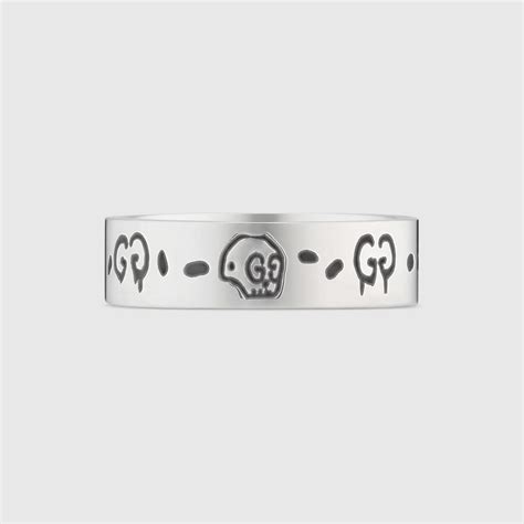 925 Sterling Silver Small GucciGhost Ring 